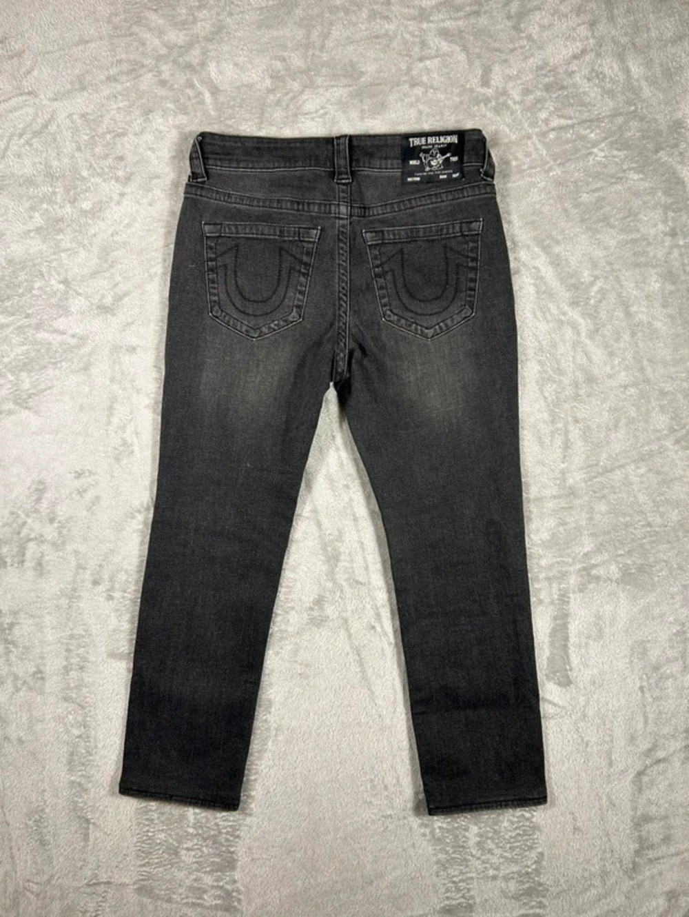 true religion black jeans size 32 straight leg